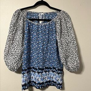 ANTHROPOLOGIE EDME & ESYLLTE FLORAL BLOUSE
